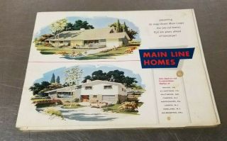 Vintage 1950s Main Line Homes House Plans Brochure Philadelphia Pa