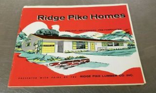 Vintage 1950s Ridge Pike Homes House Plans Brochure Philadelphia Pa