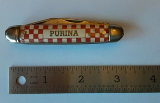 Vintage Ccc Canton Purina Advertising Two Blade Pocket Knife