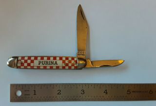Vintage CCC Canton PURINA Advertising Two Blade Pocket Knife 3