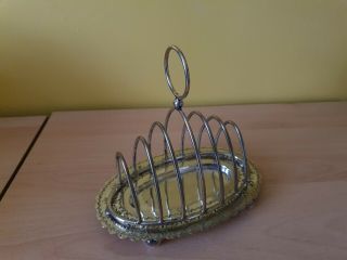 Silver Plated Toast Rack - - Or Letter Holder.