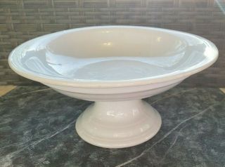 Antique Turner Goddard Royal Patent White Ironstone Pedestal Bowl