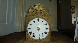 Large French Wall Comptoise Verge Type Clock Movement For Spares