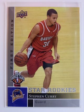 Stephen Curry 2009 - 10 Upper Deck Star Rookies First Edition 196 Warriors Rc
