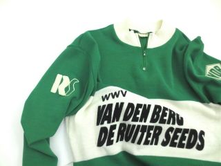 Vintage Vdb Green Long Sleeve Vandenberg Cycling 1980s Jersey Men 