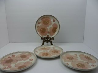 Vintage Set Of 4 Denby Gypsy Floral Pattern Luncheon Plates