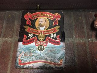 Jack Daniels 1904 Old No.  7 Whiskey Tin Box W/ 6 Glasses Commemorative Vintage
