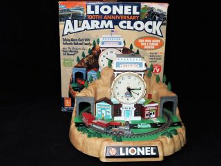 , Lionel Model Trains,  100th Anniversary,  Talking Alarm Clock,  Moving Train