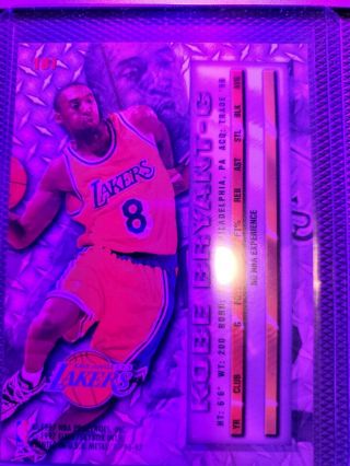 1996 - 97 Kobe Bryant Fleer METAL ROOKIE CHECK OUT MY FOR MAMBA MANIA 2