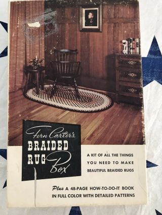 Braided Rug Book Kit,  Fern Carter,  Braiding Rugs,  Patterns,  Tools,  Vintage 1953