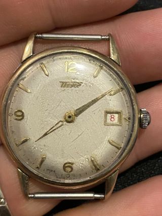 Vintage Tissot Visodate Swiss Made Gold Tone Mechanical Mens Watch Parts/repair