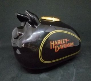 2002 Harley - Davidson Motorcycle,  Gas Tank Hog Bank,  Black,  Metallic Gold