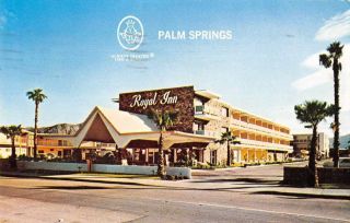Palm Springs Florida Royal Inn Vintage Postcard Jf685024