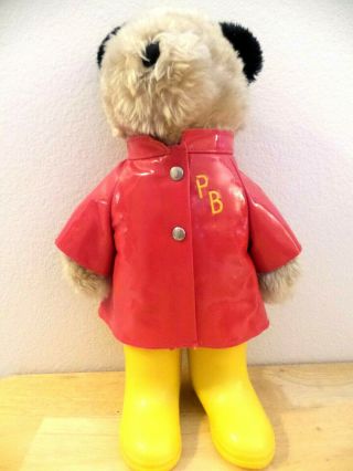 Vtg 1981 Eden Toys Paddington Bear; Red Raincoat,  Yellow Boots