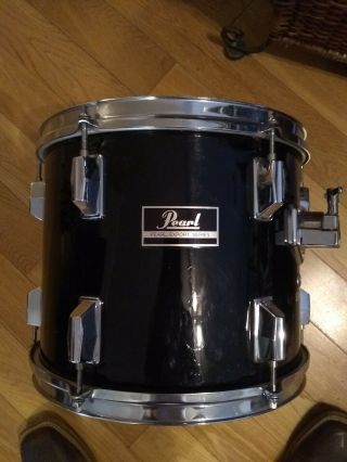 Vintage Pearl Export Series Made In Taiwan R.  O.  C Tom Drum 12 " X10 " Black