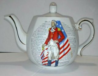 Vintage Teapot Porcelain Ellgreave Ironstone Excerpt From Constituton