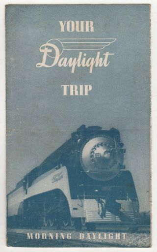 1948 Southern Pacific Railroad Morning Daylight Map Flyer Train La San Francisco