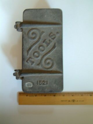 Vintage Cast Iron Tractor Tool Box 1521
