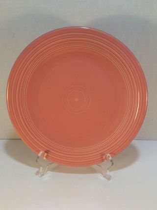 Vintage Rose Pink Fiestaware 10 1/2 " Dinner Plate Homer Laughlin Retired