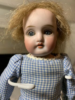 Kestner 154 Dep Antique Germany Bisque Doll Sleep Eyes About 10” Tall Cloth Body