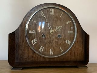 Fabulous Art Deco Smiths Chiming 8 - Day Mantle Clock - Fully