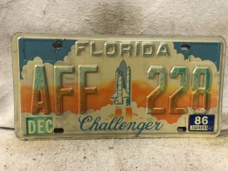 1986 Florida Challenger License Plate