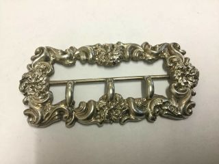 Large Antique Victorian Hallmarked 1899 Chester Solid Sterling Silver Buckle 55g