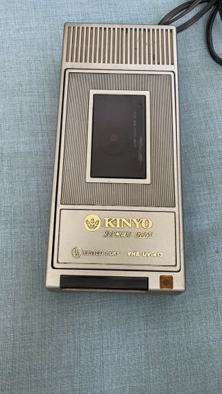 Vintage Kinyo Slim Vhs Video Cassette Tape Rewinder Model Uv - 413 -