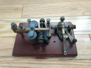Antique J.  H.  Bunnell Telegraph Key And Sounder Morse Code