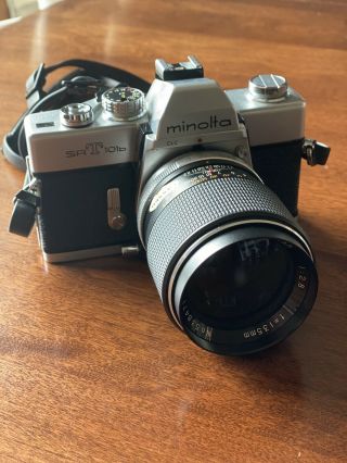 Minolta Srt 101b Film Camera 35mm Vintage With Lens