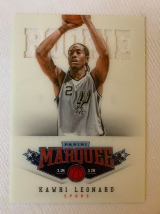 2012 - 13 Panini Marquee Kawhi Leonard Rc Acetate Spurs 476 Rookie Card Hot
