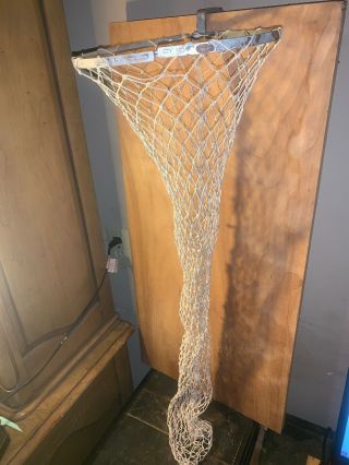 Vintage Fishing Net Metal Collect,  Display,  Use - Old Classic Mounts On Boat