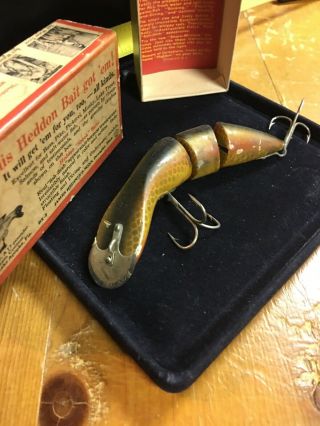 Vintage 5 1/2 Inch Wooden Heddon’s Game Fishing Lure and brochure. 2
