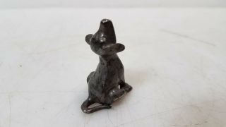 Vintage S.  Kirk & Son Solid Sterling Silver.  925 Miniature Howling Dog Figurine
