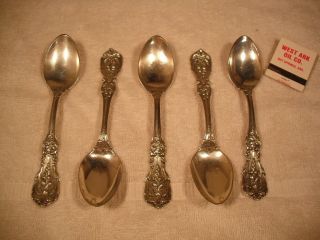 5 Very Fine Sterling Tea Spoons In The Reed & Barton " Francis 1 " Pattern