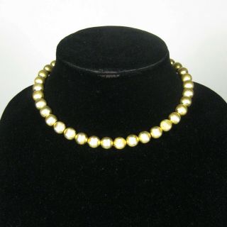 Monet Necklace Women 15 In VTG 70s 60s Estate Strand Collar Choker Goldtone 2
