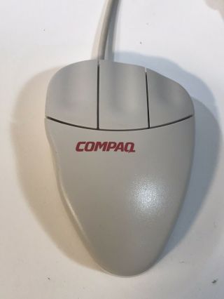 Vintage Compaq Logitech 3 - Button Mouseman Ps/2 Mouse M - S38 Roller Ball Euc