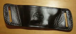 Vintage Don Hume No.  2 Brown Leather Large Frame Revolver Belt Holster 2