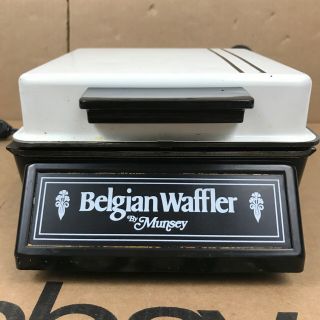 Vintage Belgian Waffler By Munsey Single Waffle Maker Bw - 2 Retro Kitchen 1.  A3