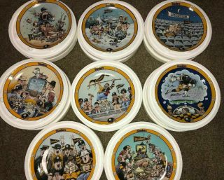 Rare Pittsburgh Steelers Fan Danbury Plates Set Of 8 By Gary Patterson
