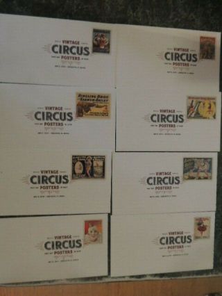 Us 4898 - 4905 Vintage Circus Posters - Complete Set Of 8 First Day Covers,  2014