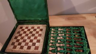 Marble Chess Set Very Heavy Antique Style