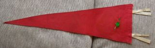 orig.  /Rare 1940 - 50s Cleveland Indians BASEBALL PENNANT with ACTUAL FEATHER 2
