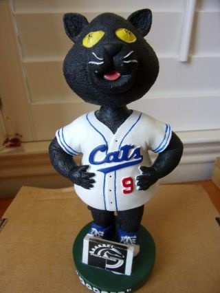Rare Fort Worth Cats Baseball Team Black Cat " Dodger " Bobblehead