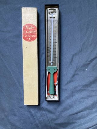 Vintage Candy Thermometer Taylor 1930’s 13”