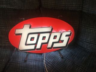 Topps Neon Light Sign Awesome Man Cave Rare Store Display Card Shelve Size