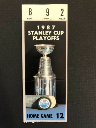 1987 Edmonton Oilers Stanley Cup Final Game 7 Ticket Stub Clincher Wayne Gretzky