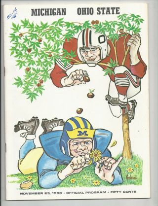 1968 Ohio State Michigan Football Program National Champions Woody Hayes