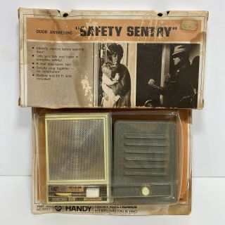 Vtg 1960s Handy Safety Sentry Door Answering Wired Intercom Mid Century Modern