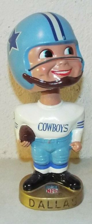 Vintage 1960s Dallas Cowboys Nfl Bobble Head Nodder Japan Sports Specialties L.  A
